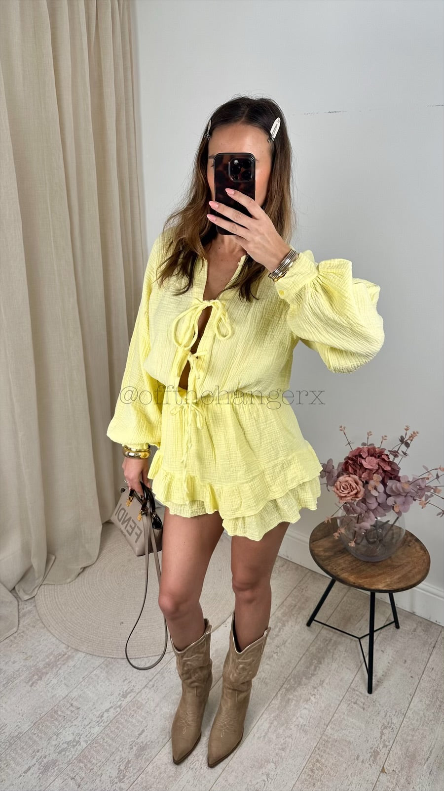 PIPPA CHEESECLOTH TIE PLAYSUIT