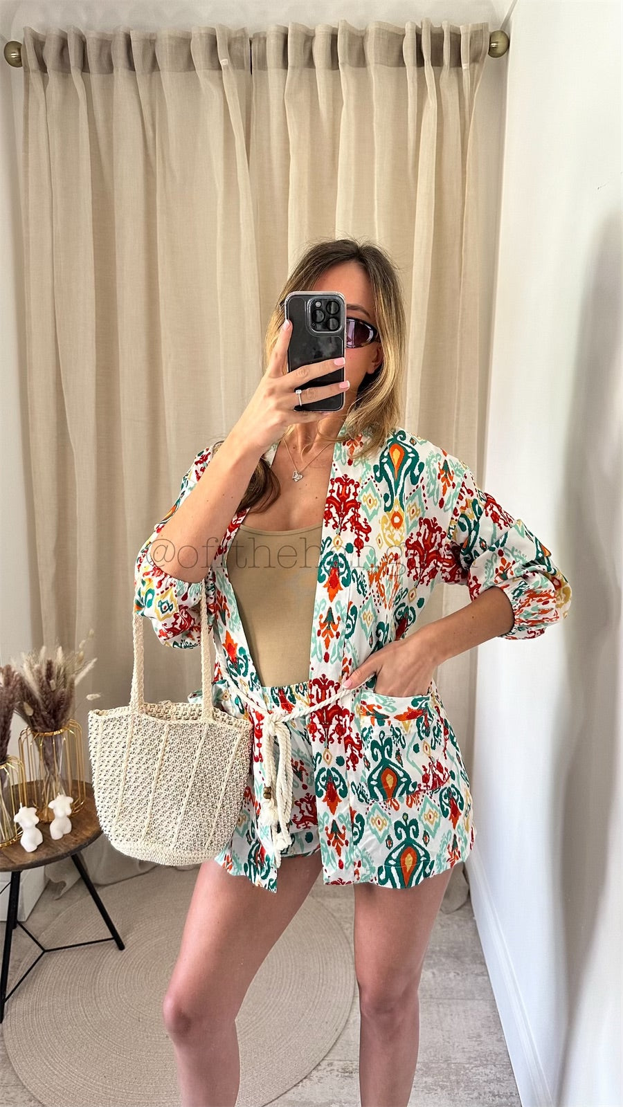 ALLY SILK FEEL PRINTED SHORT SET