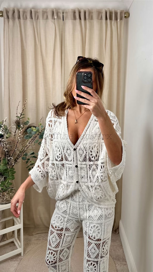 LAIA CROCHET BATWING BLOUSE