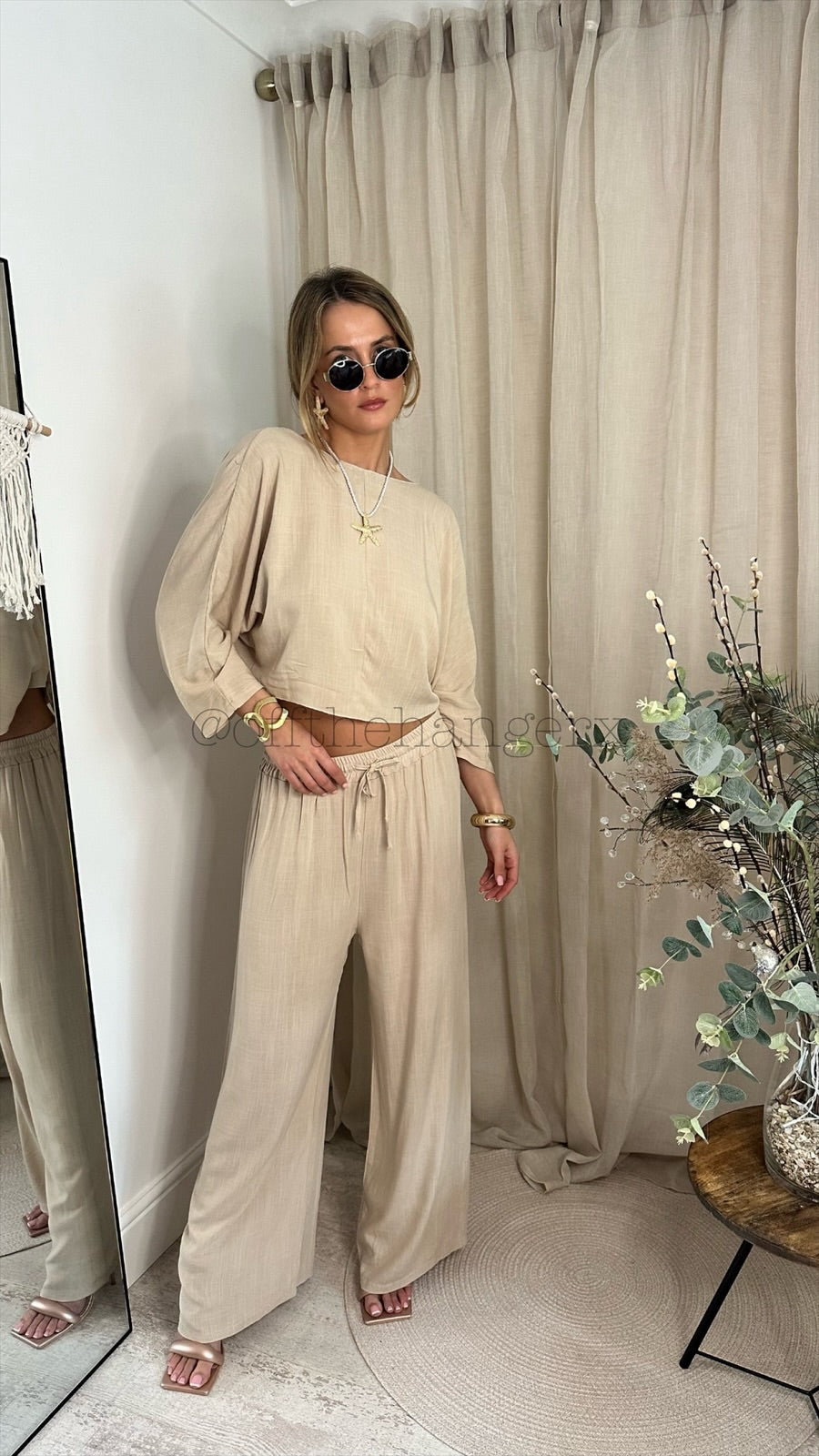GRECIA LINEN TIE CO-ORD