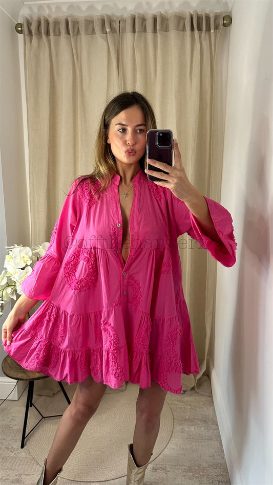 SHAYA DETAILED TIERED DRESS
