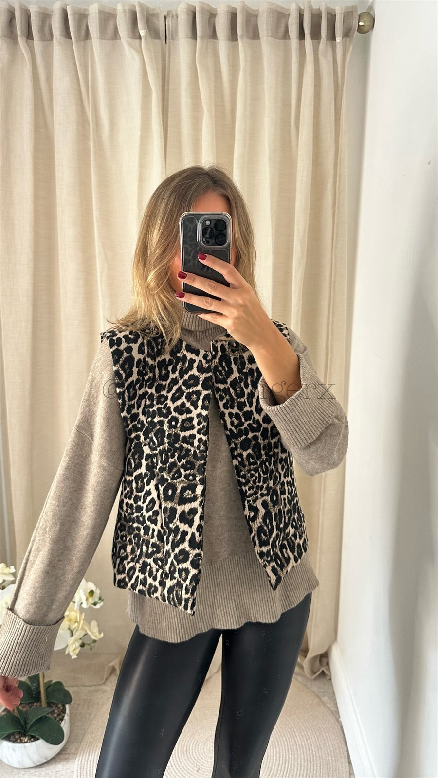 LEXI THICK LEOPARD WAISTCOAT