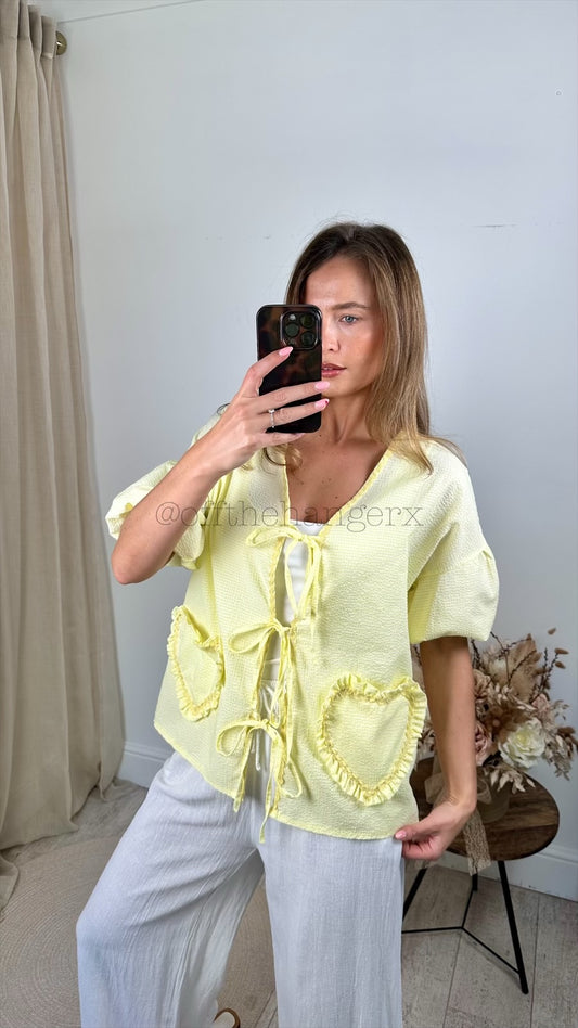 HATTIE GINGHAM TIE FRONT SHIRT