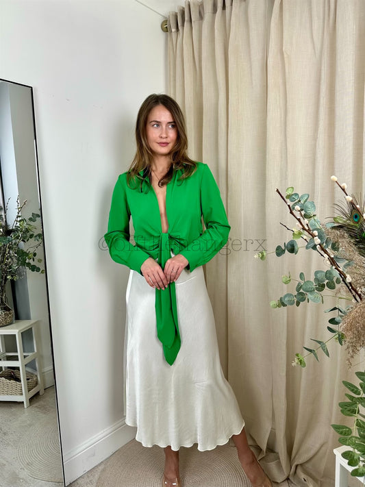 ROBYN BUTTON DRAPE SHIRT