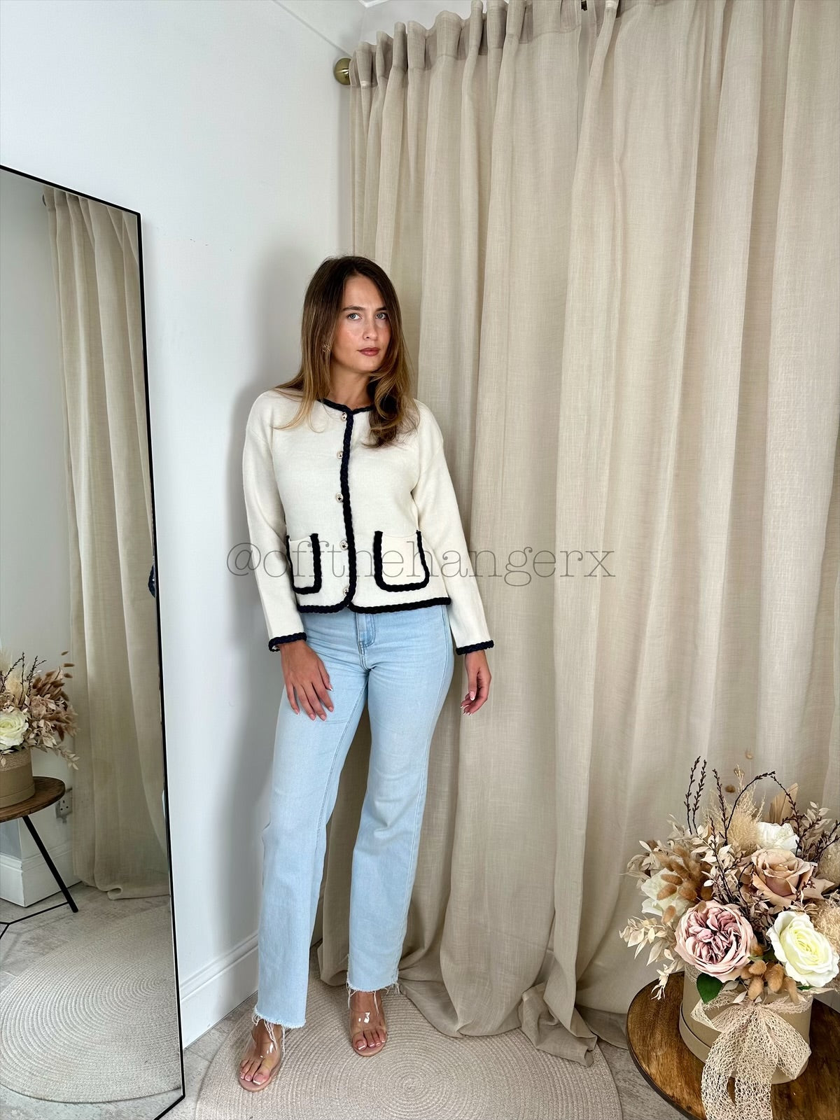 CHANEL FINE KNIT DENIM THREAD CARDIGAN