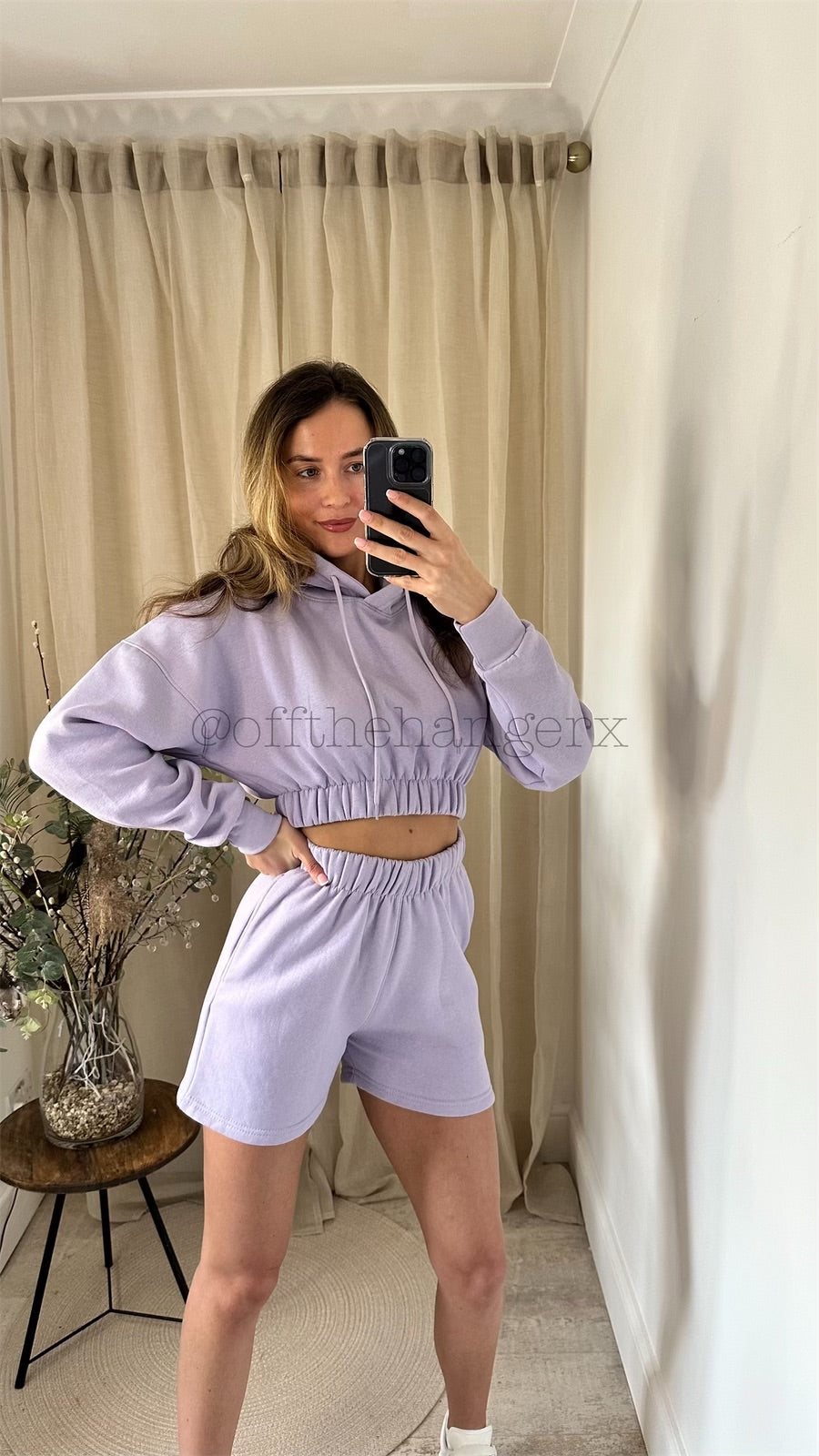BIANCA FLEECE HOODED SHORT SET