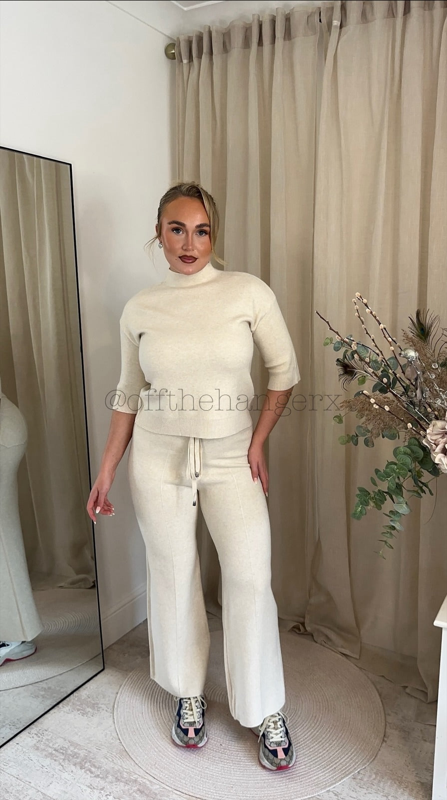 FELICIA PETITE SOFT KNIT HALF SLEEVE SET