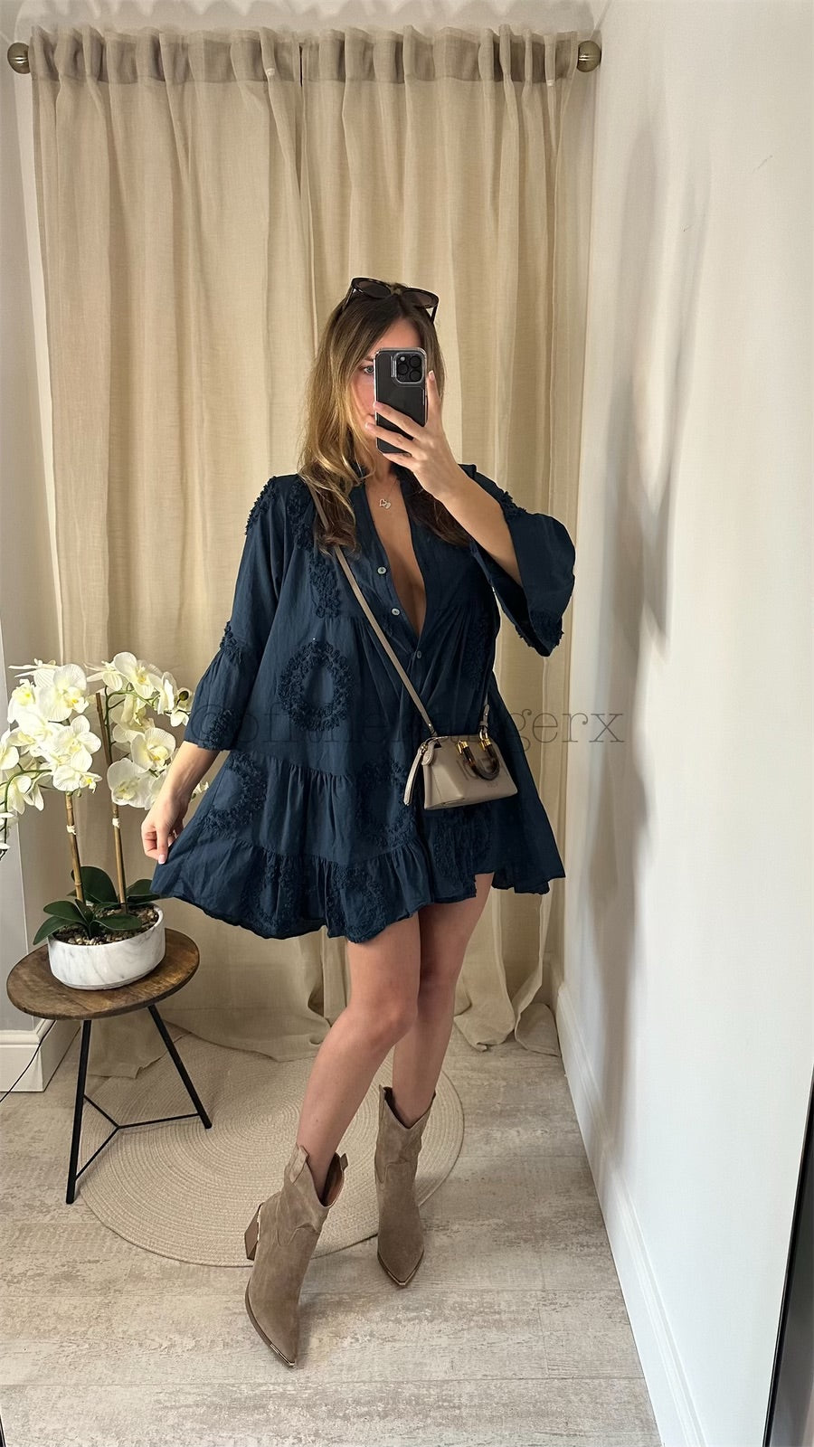 SHAYA DETAILED TIERED DRESS