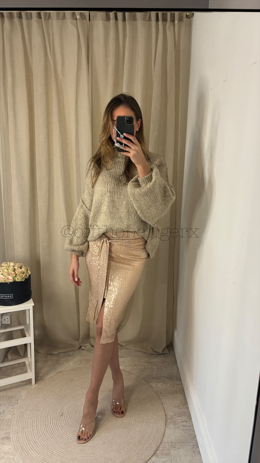 HALLE SEQUIN SKIRT
