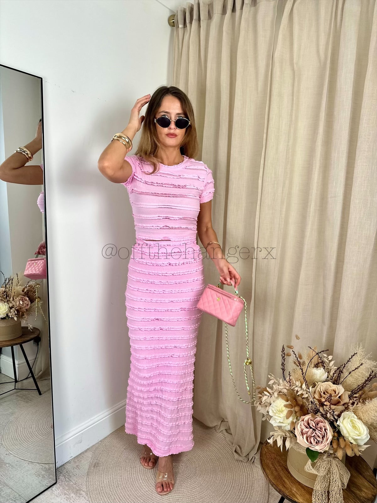 CLARICE CRINKLE MAXI SKIRT SET