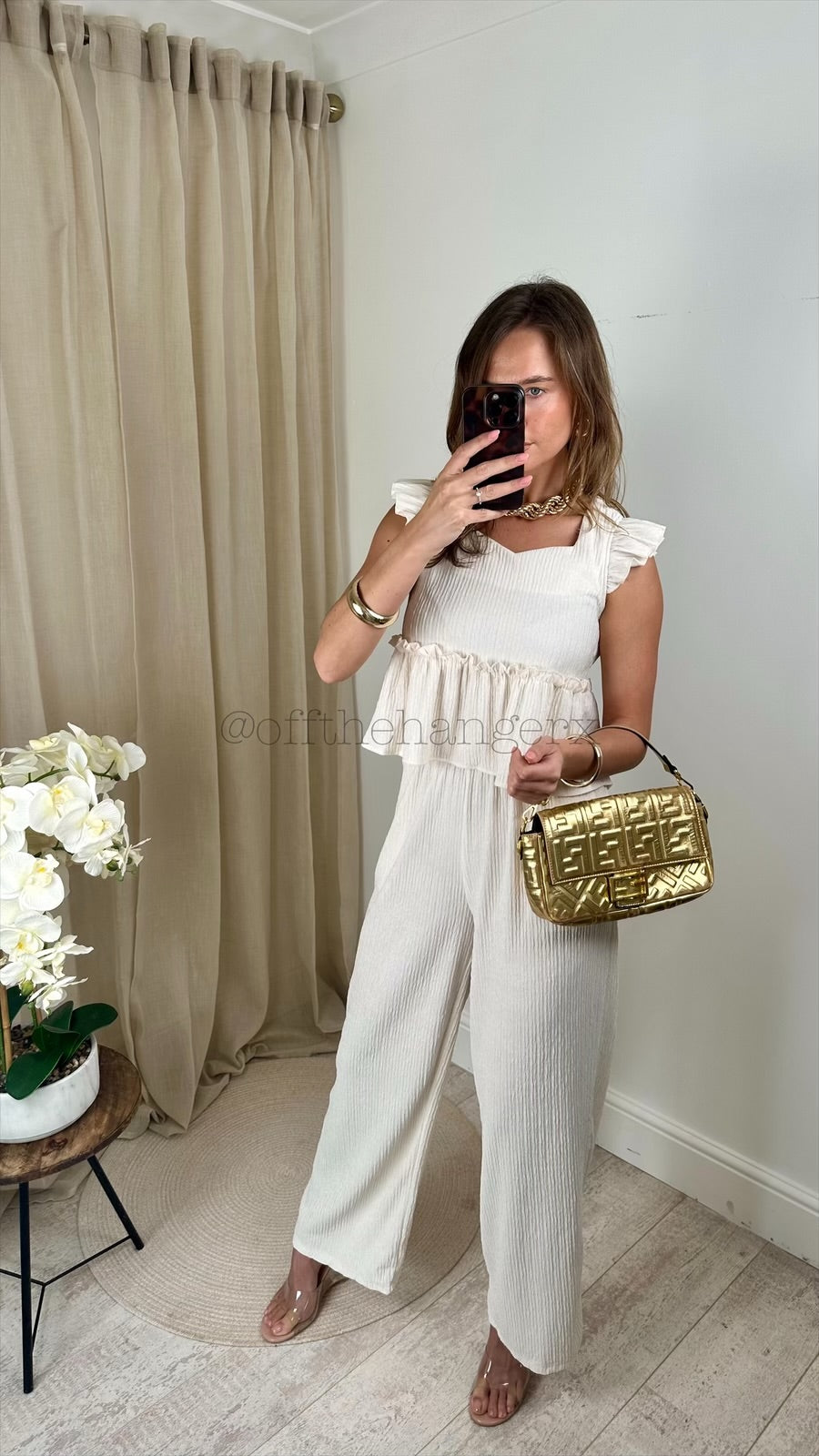 LARISSA PLEATED FRILL SET