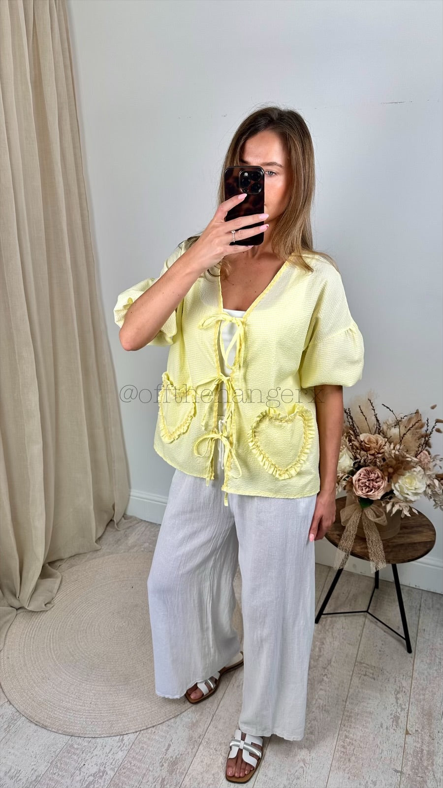 HATTIE GINGHAM TIE FRONT SHIRT