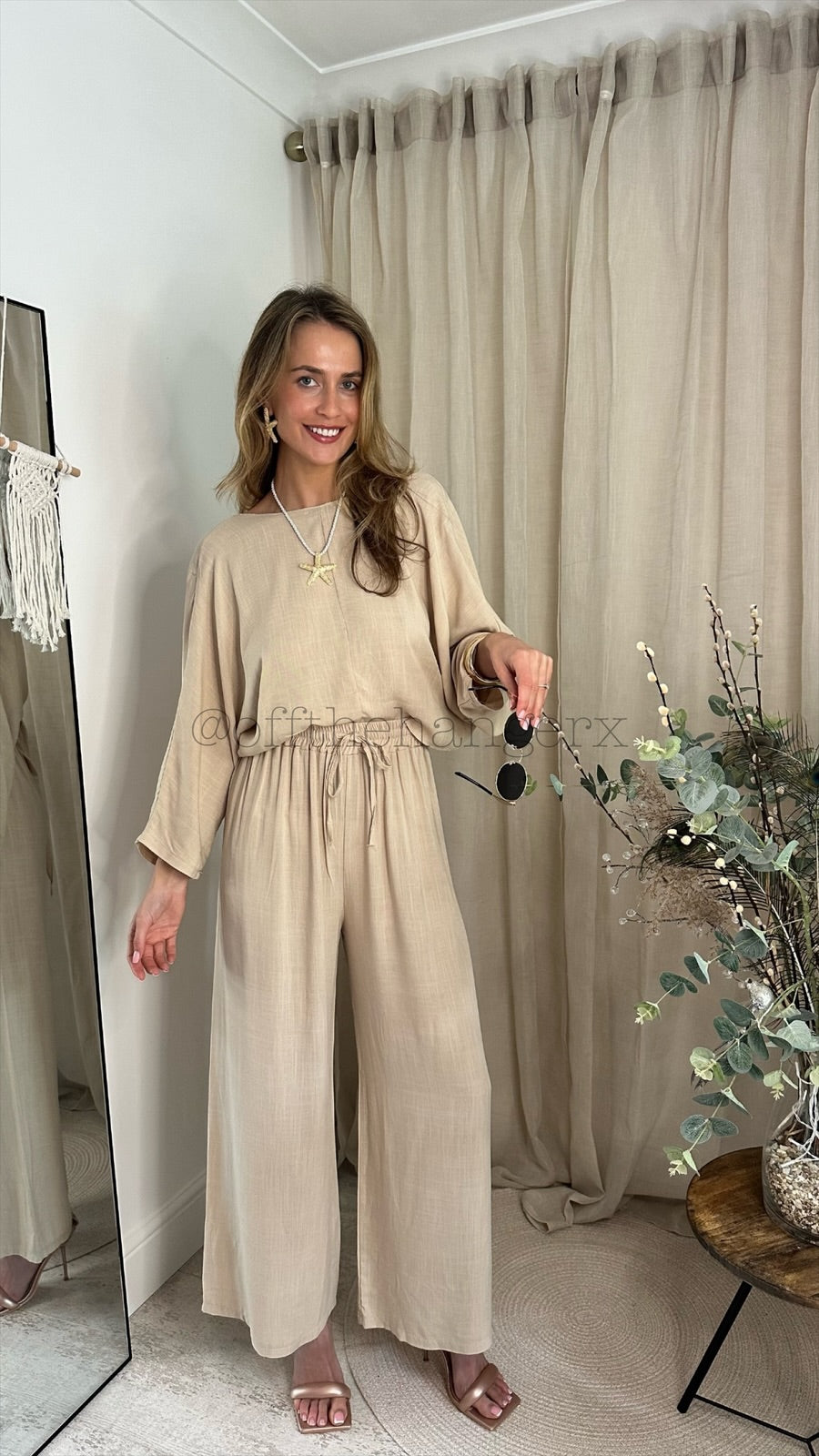 GRECIA LINEN TIE CO-ORD