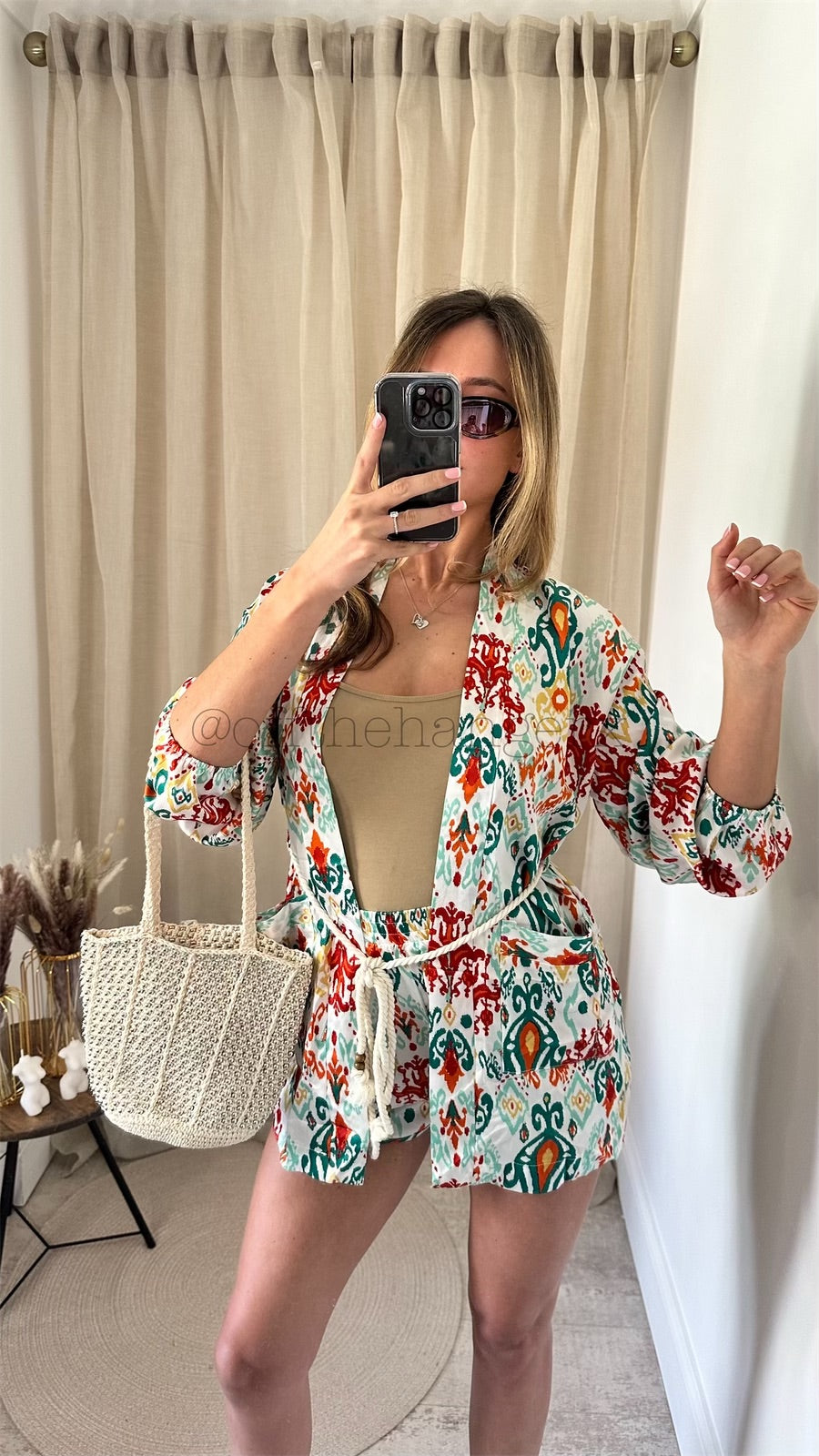 ALLY SILK FEEL PRINTED SHORT SET