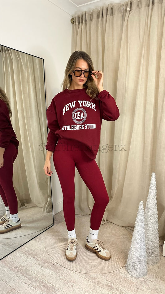 NEW YORK FLEECE LINED SWEATSHIRT
