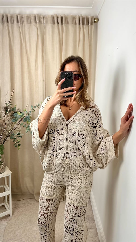 LAIA CROCHET BATWING BLOUSE