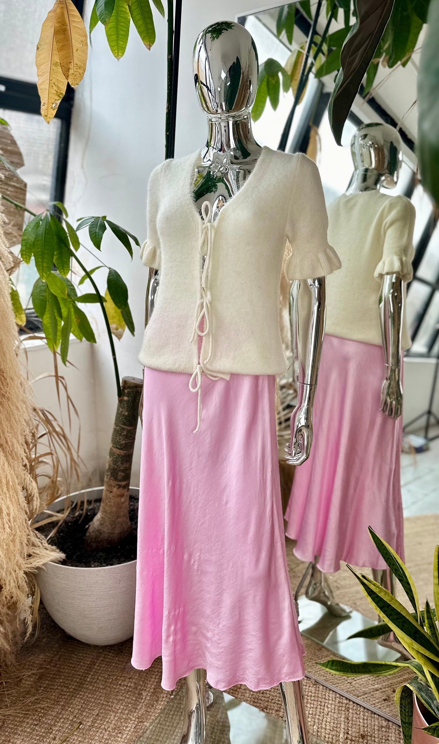 LIZZY SILK MIDI SKIRT