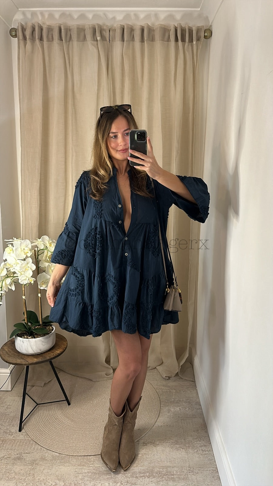 SHAYA DETAILED TIERED DRESS