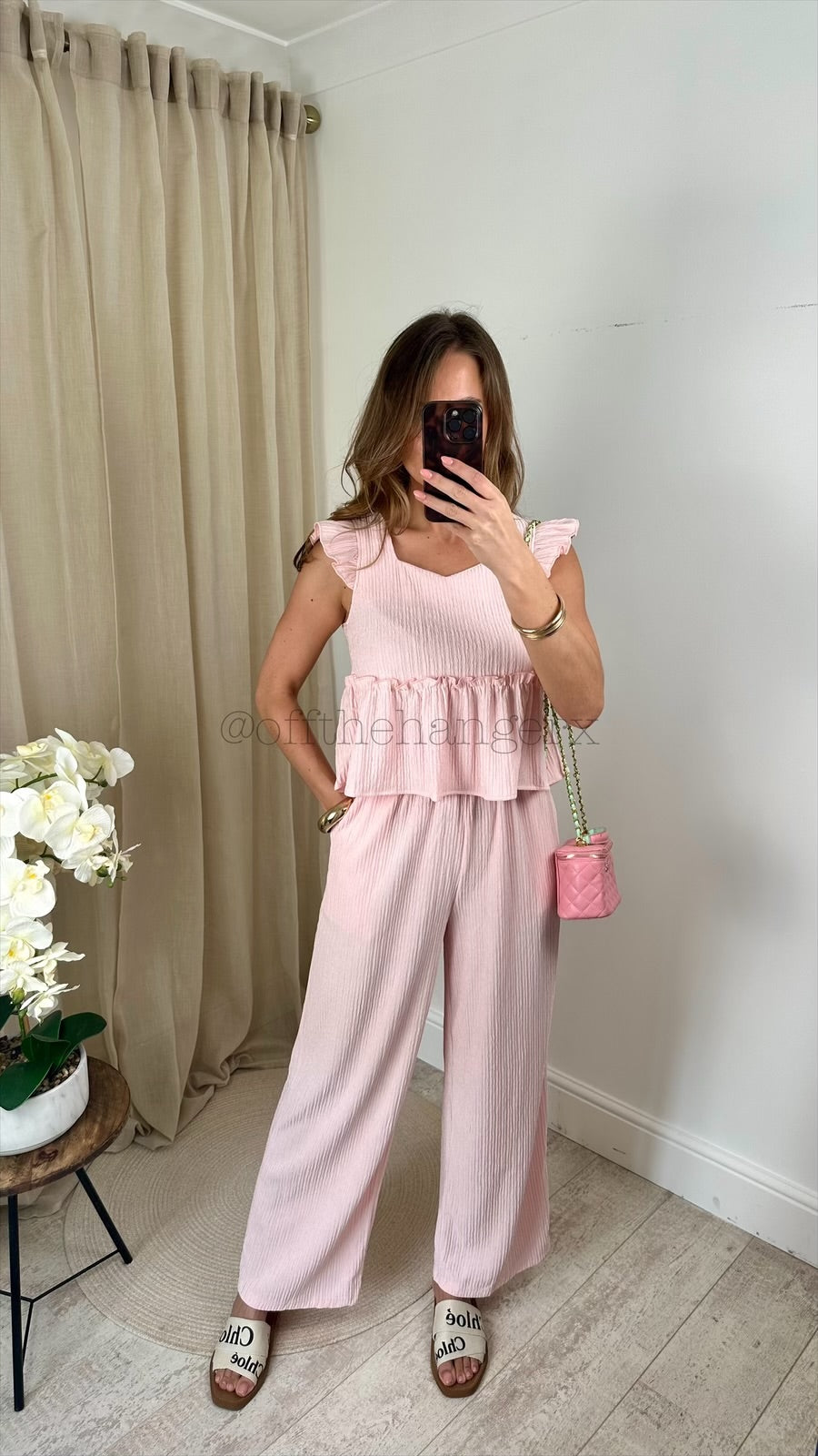 LARISSA PLEATED FRILL SET