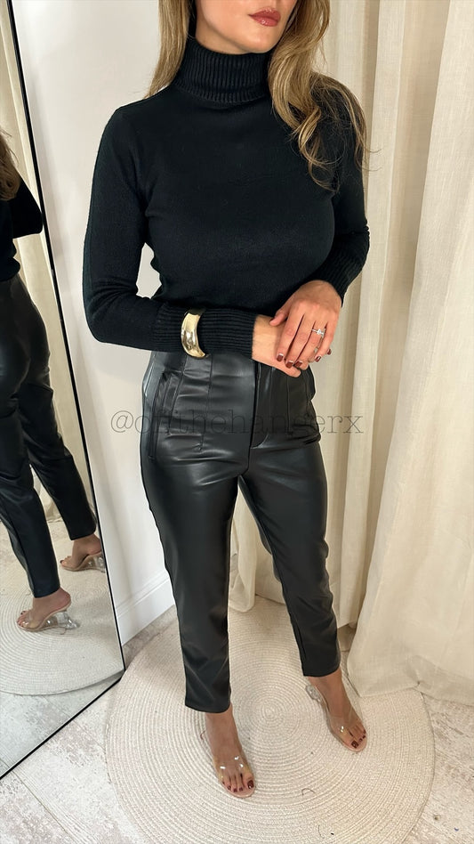 SHELLEY PU LEATHER TROUSERS