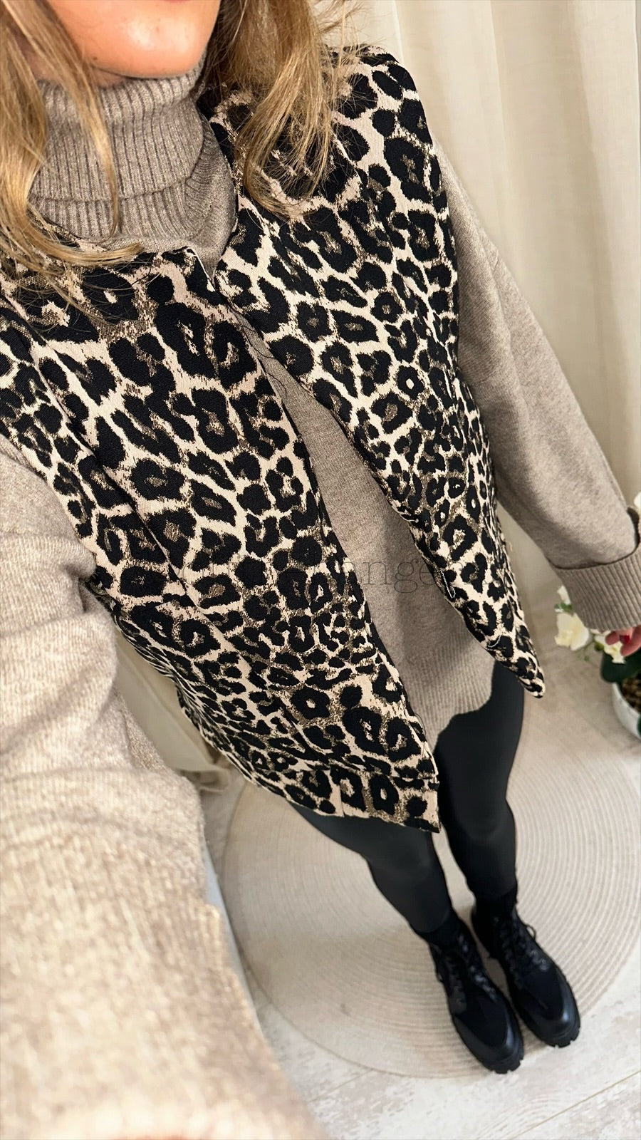 LEXI THICK LEOPARD WAISTCOAT