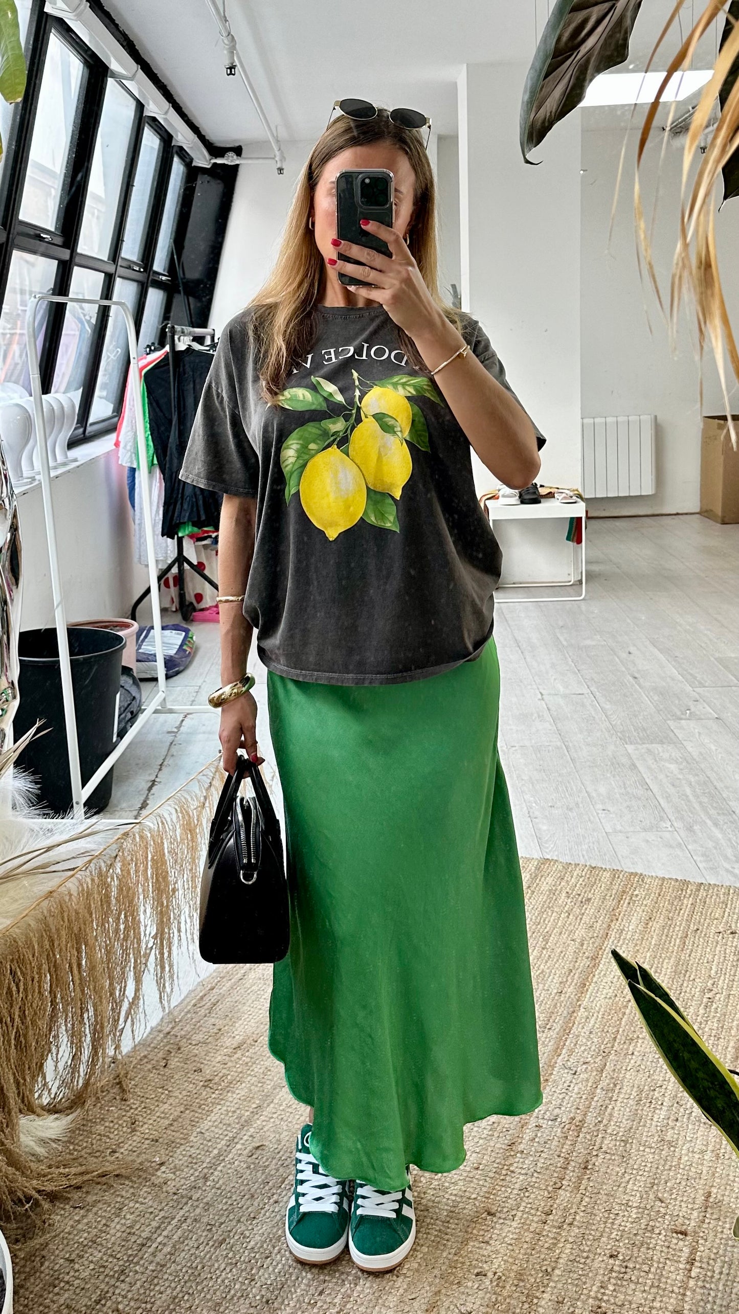 LIZZY SILK MIDI SKIRT