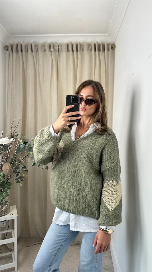 LAYLA METALLIC HEART JUMPER