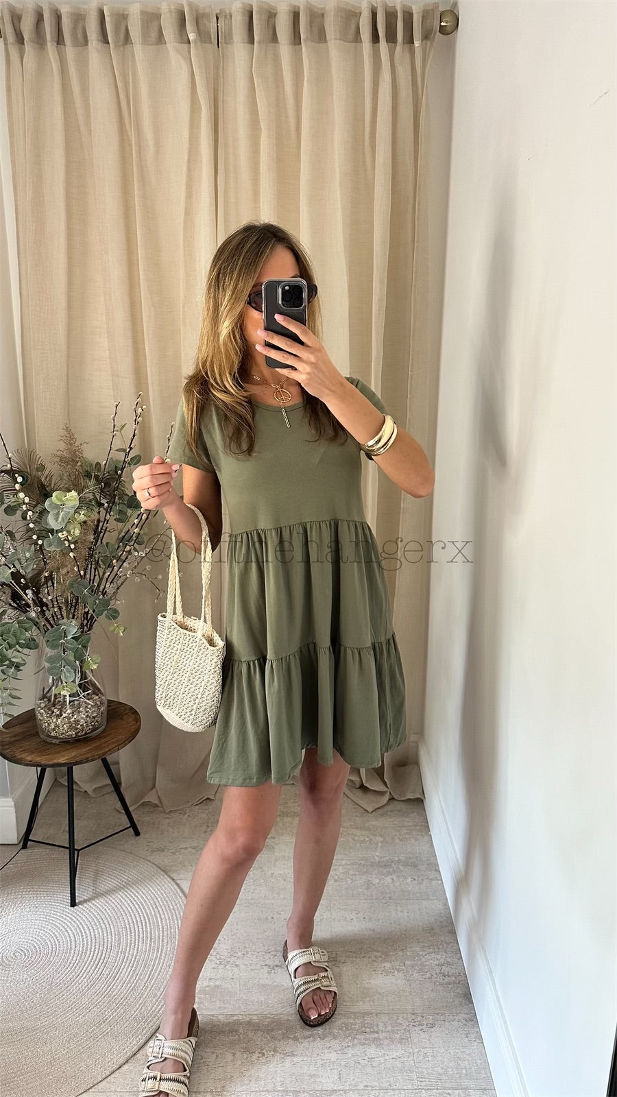 TREYA COTTON TIERED DRESS