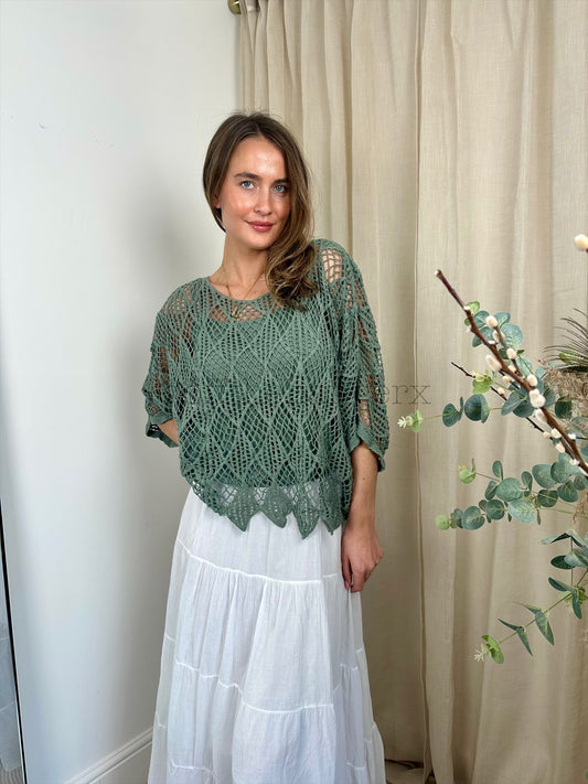 ELOISE CROCHET TOP WITH VEST
