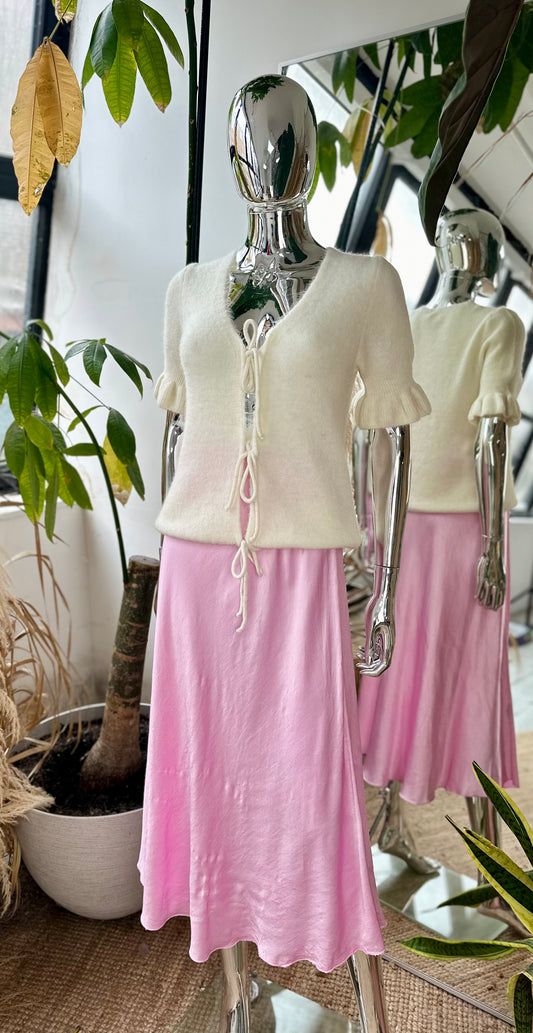 LIZZY SILK MIDI SKIRT