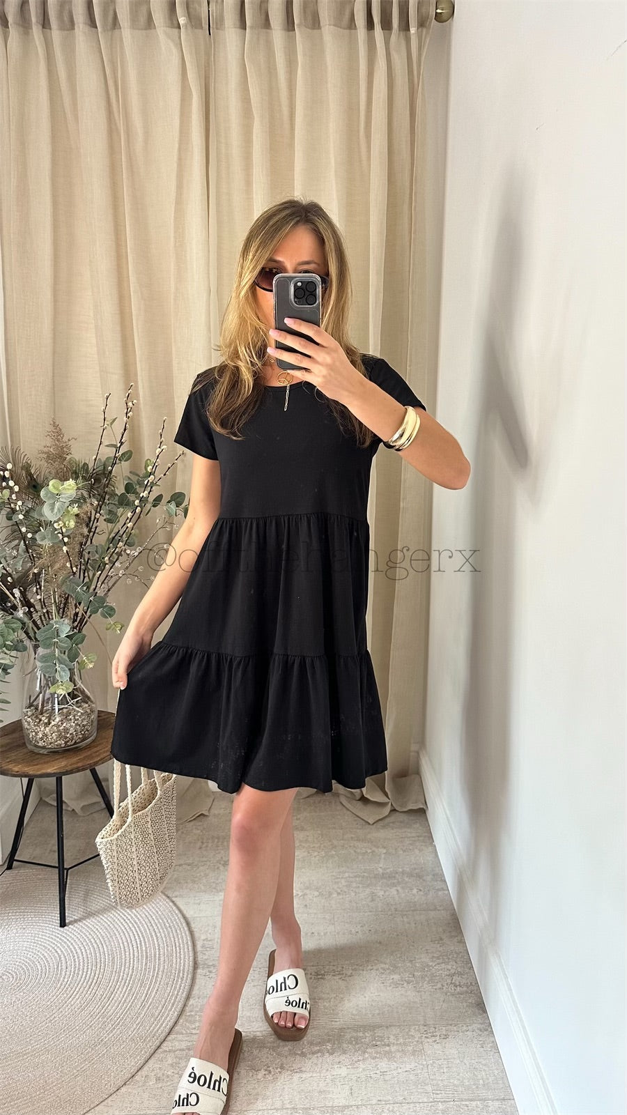 TREYA COTTON TIERED DRESS