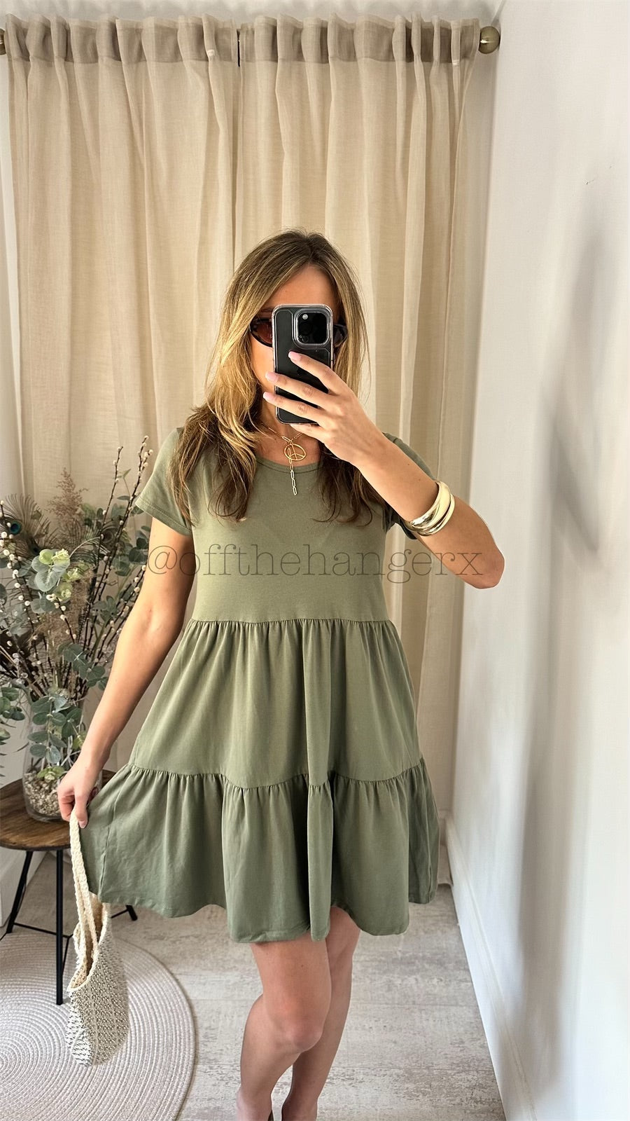 TREYA COTTON TIERED DRESS