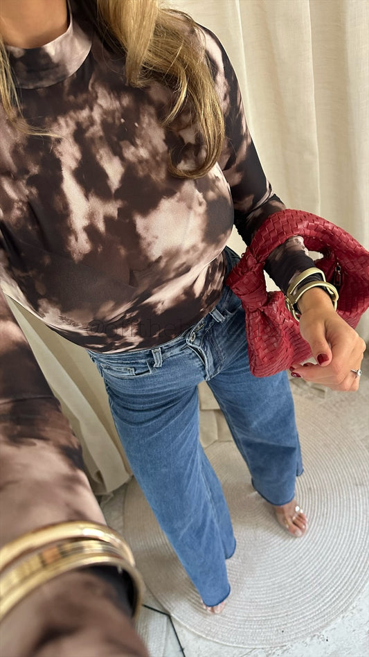 HEIDI MESH HIGH NECK TOP