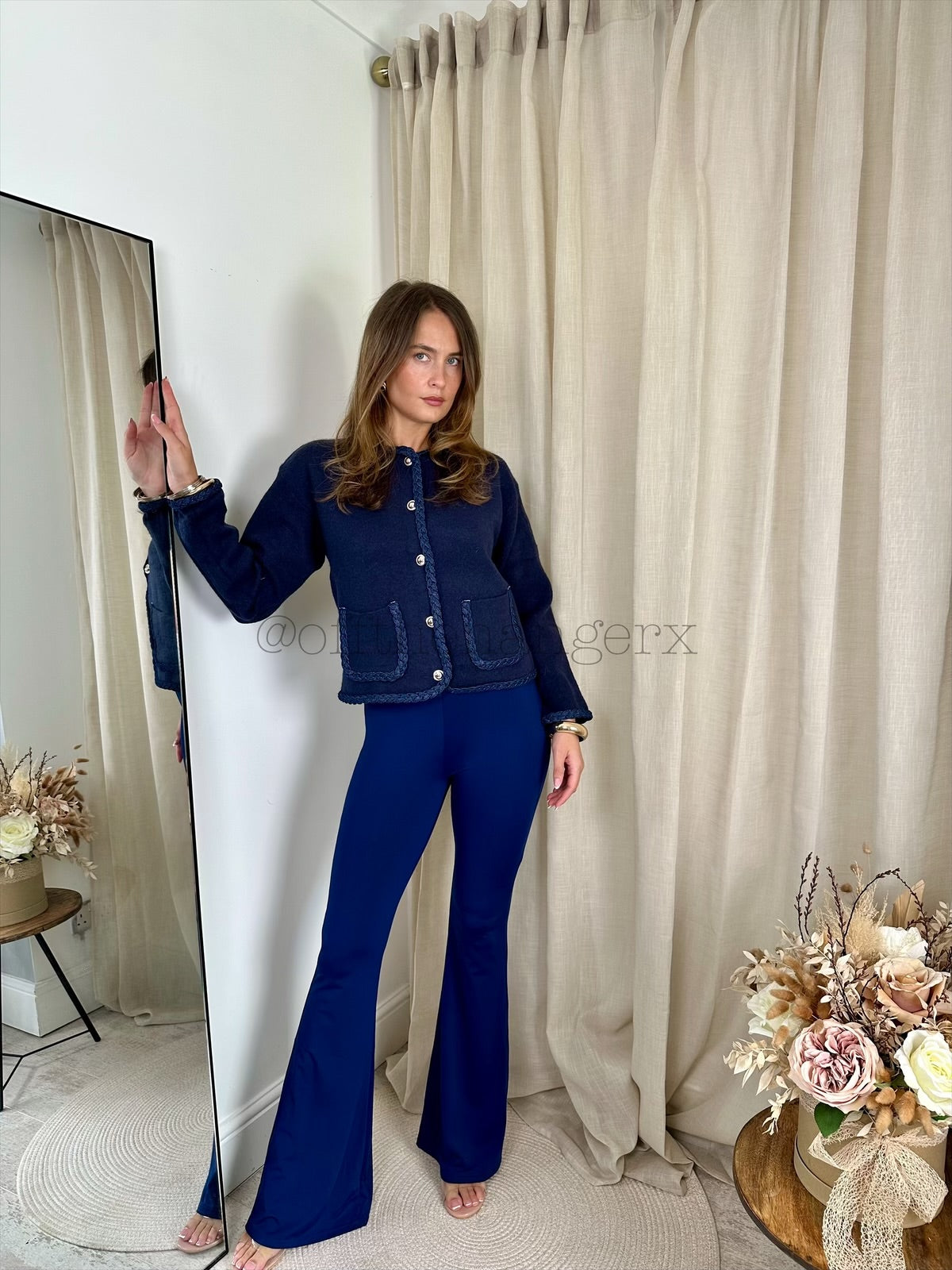 CHANEL FINE KNIT DENIM THREAD CARDIGAN