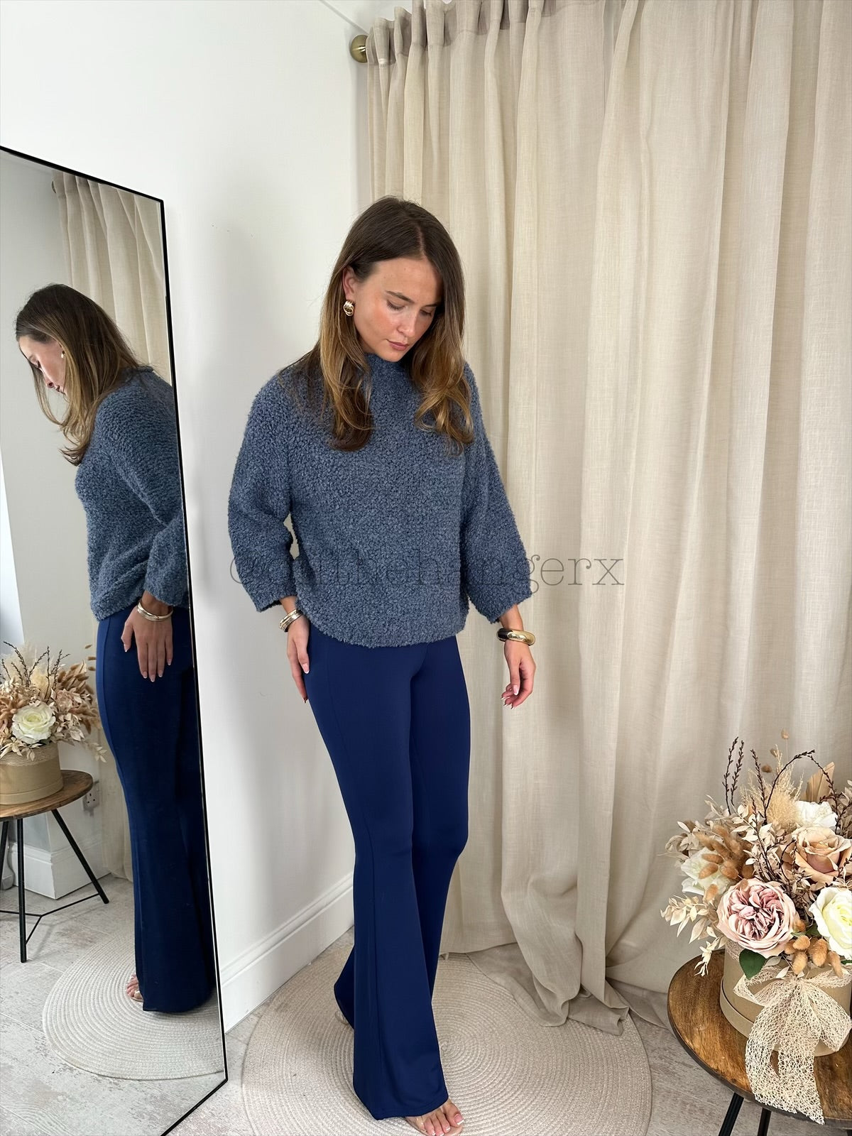 OLIVE POPCORN SOFT KNIT JUMPER