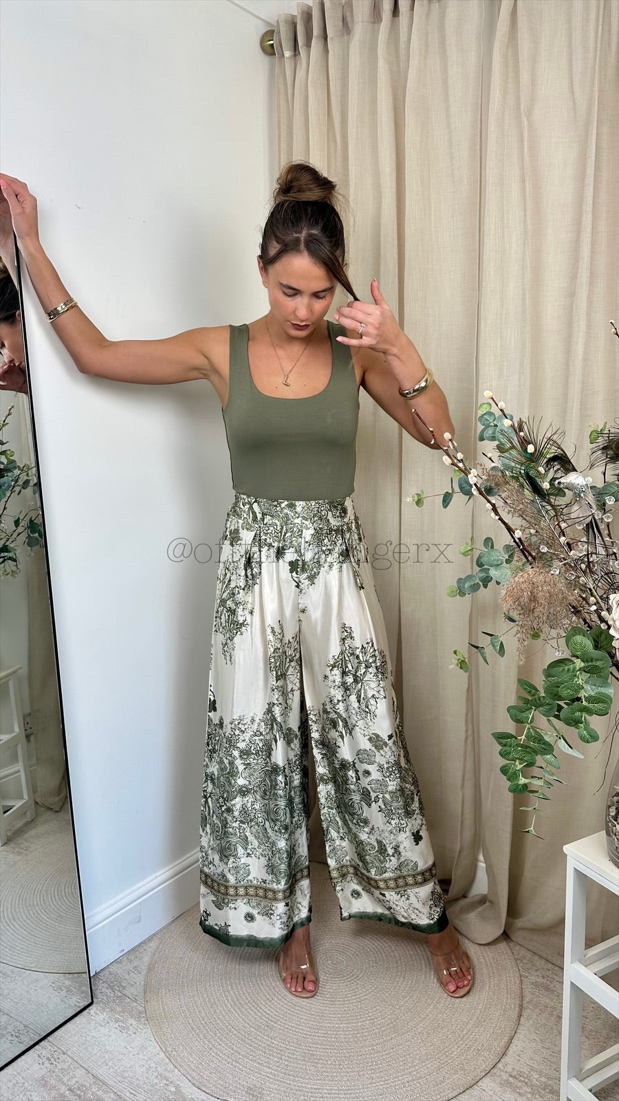 LIBBY PATTERNED HIGH WAIST TROUSERS
