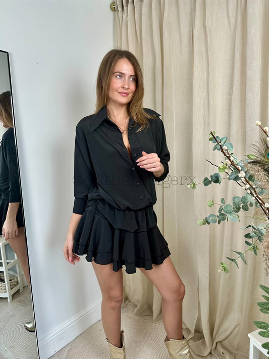 ROXI CHIFFON SHIRT DRESS