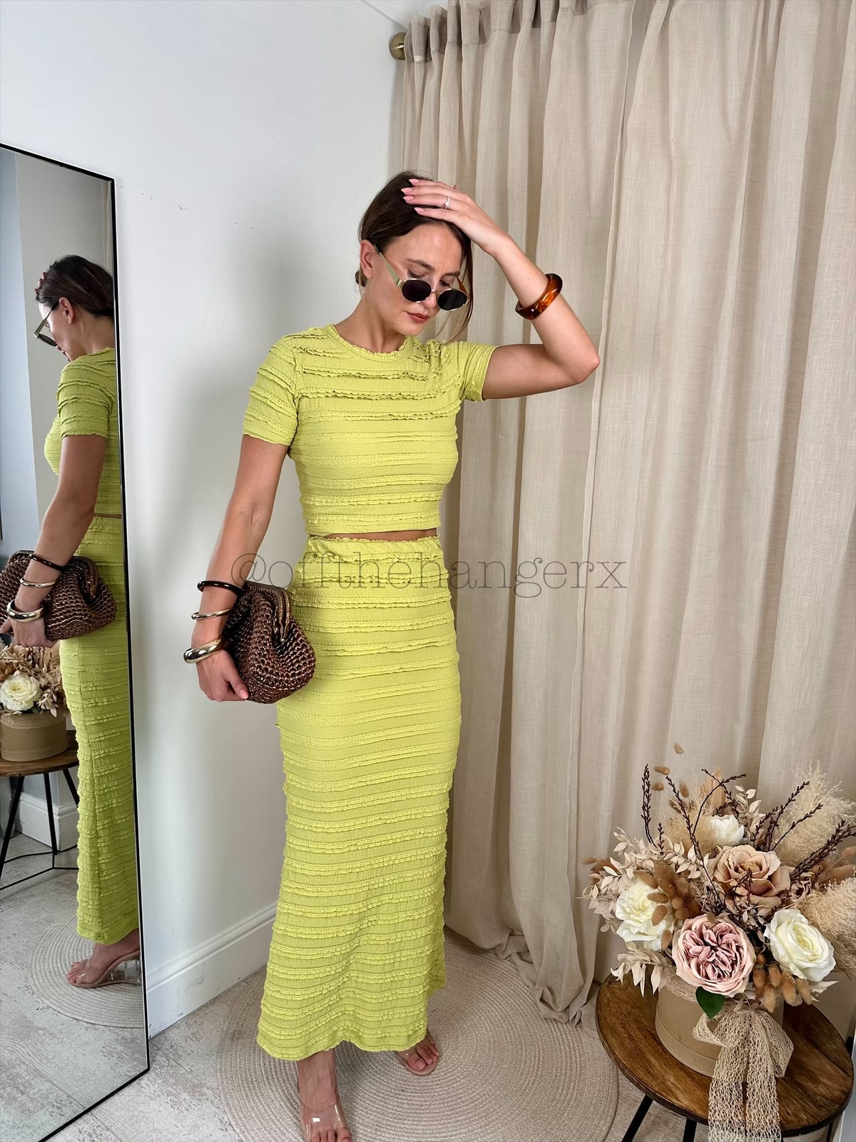 CLARICE CRINKLE MAXI SKIRT SET