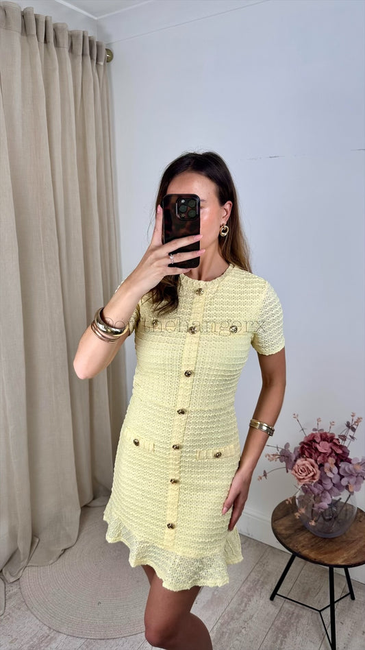 MEGHAN MILITARY BUTTON DRESS