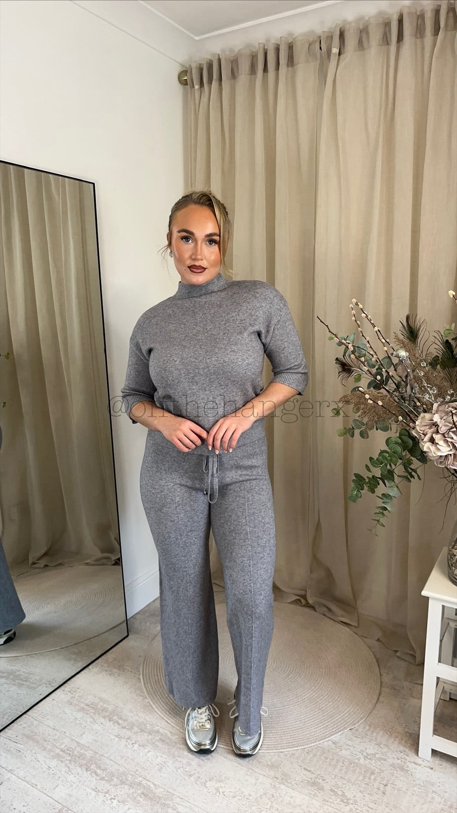 FELICIA PETITE SOFT KNIT HALF SLEEVE SET