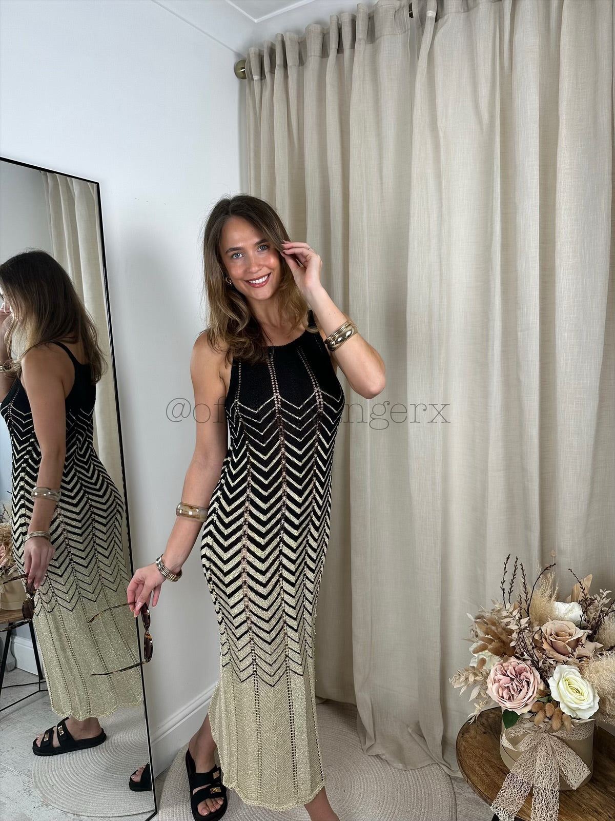 LEXI LUREX KNIT MIDAXI DRESS