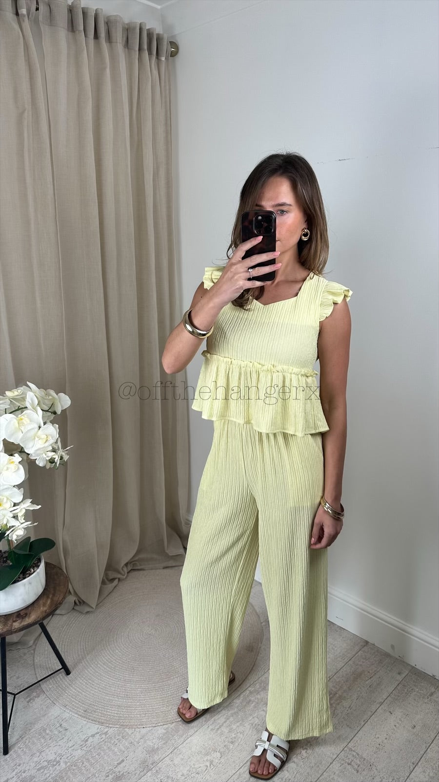 LARISSA PLEATED FRILL SET