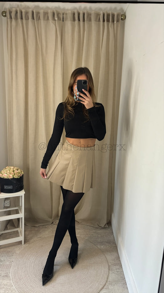 JENA PU PLEATED SKIRT