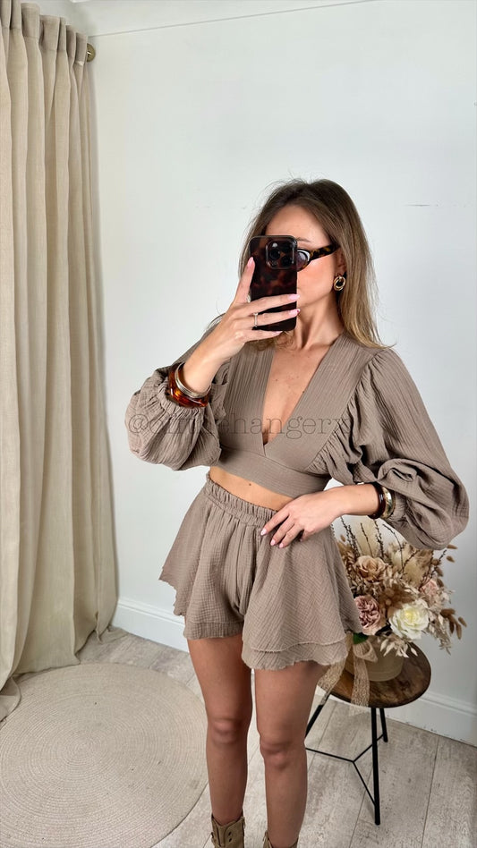 ERIKA CHEESECLOTH SHORT SET