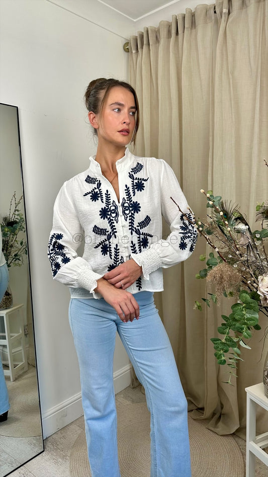 JODIE EMBROIDERED BLOUSE