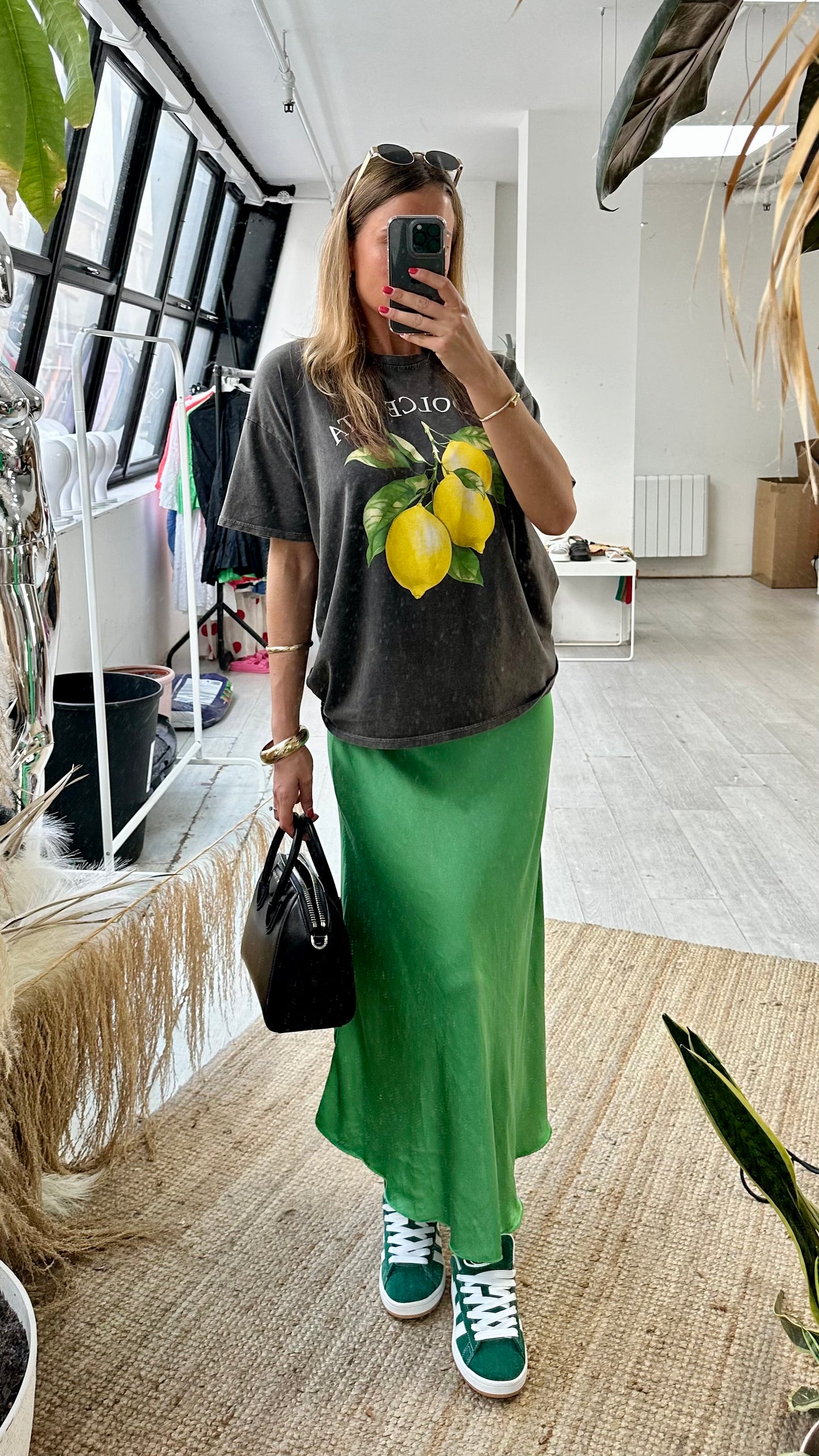 LIZZY SILK MIDI SKIRT