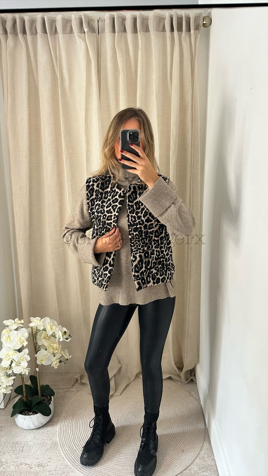 LEXI THICK LEOPARD WAISTCOAT