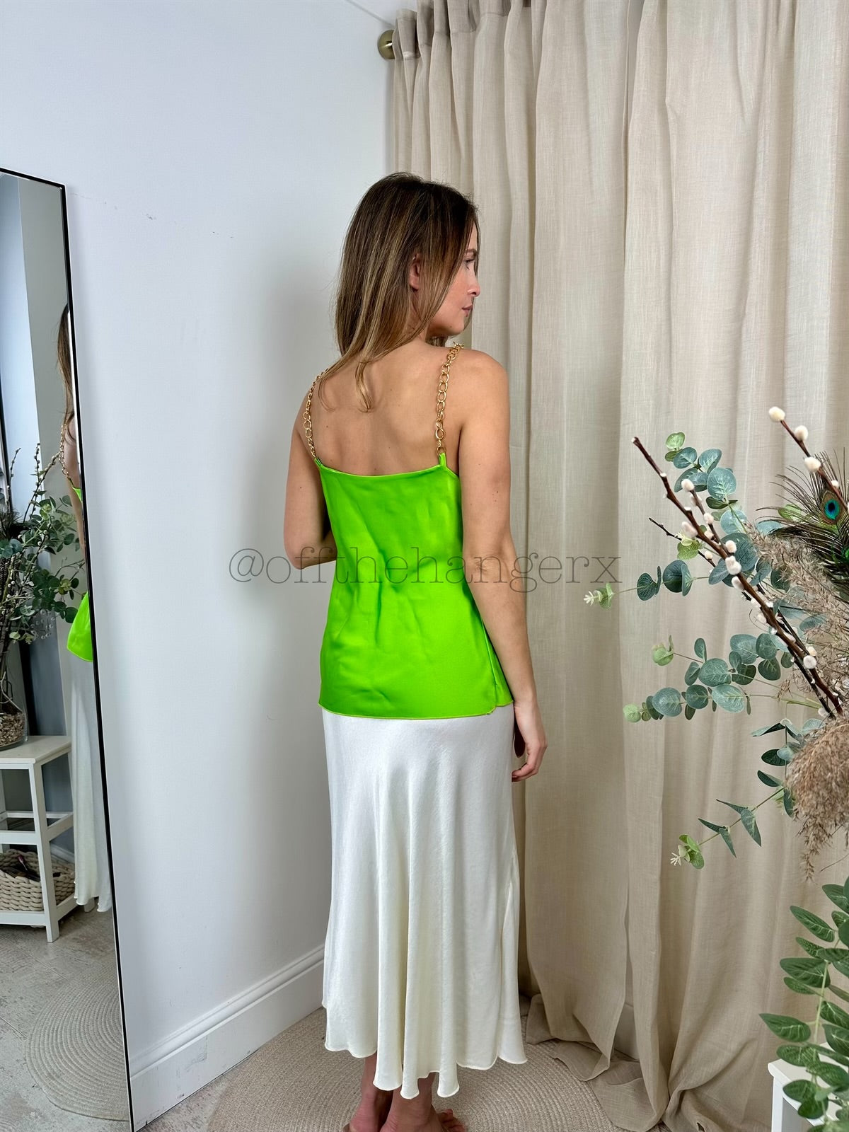 KATIE CHAIN DRAPE BLOUSE