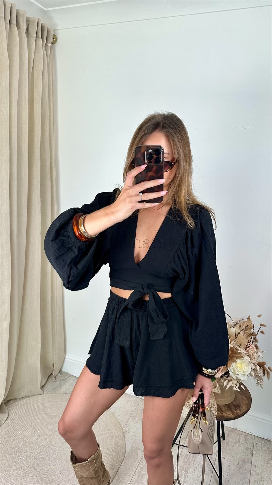 ERIKA CHEESECLOTH SHORT SET