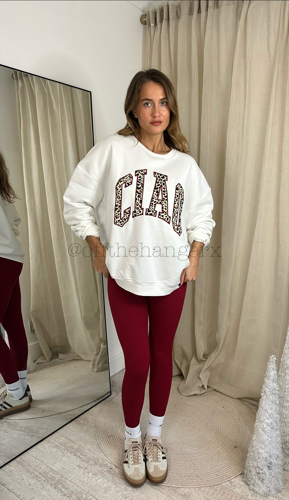 CIAO THICK FLEECE LINED SWEATSHIRT